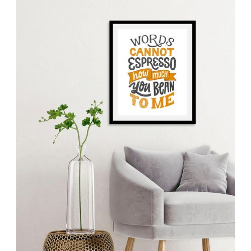 4067437345391 - Bild QUEENCE Espresso Bean Bilder Gr B H 30 cm x 40 cm Wandbild Schriftzüge Hochformat 1 St gelb Kunstdrucke gerahmt 4067437345391 - Bild QUEENCE Espresso Bean Bilder Gr B H 30 cm x 40 cm Wandbild Schriftzüge Hochformat 1 St gelb Kunstdrucke gerahmt