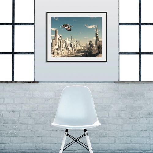 4049009842354 - Bild QUEENCE FUTURAMA Bilder Gr B H 50 cm x 40 cm Wandbild Städte Querformat 1 St grau Bild Kunstdruck Bilder mit Rahmen 4049009842354 - Bild QUEENCE FUTURAMA Bilder Gr B H 50 cm x 40 cm Wandbild Städte Querformat 1 St grau Bild Kunstdruck Bilder mit Rahmen