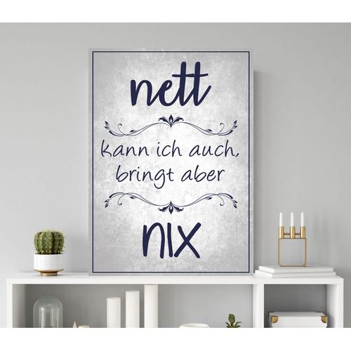 4067437337723 - Metallbild QUEENCE Nett kann ich auch Bilder Gr B H 30 cm x 45 cm Metallbild Hochformat 1 St blau Metallbilder Stahlschilder 4067437337723 - Metallbild QUEENCE Nett kann ich auch Bilder Gr B H 30 cm x 45 cm Metallbild Hochformat 1 St blau Metallbilder Stahlschilder