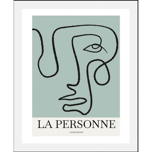 4067437346817 - Bild QUEENCE La Personne Bilder Gr B H 30 cm x 40 cm Wandbild Schriftzüge Hochformat 1 St grün (mint) Kunstdrucke gerahmt