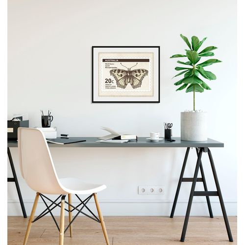 4049009843214 - Bild QUEENCE 20c Bilder Gr B H 40 cm x 30 cm Wandbild Schmetterlinge Querformat 1 St braun Bild Kunstdruck Bilder mit Rahmen