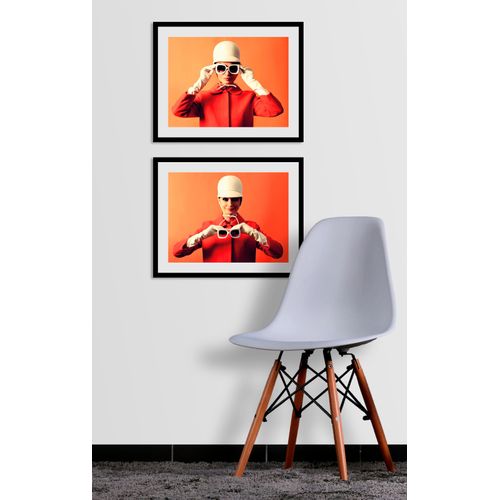 4049009831150 - Bild »Reiterbraut 2« Frau-Bilder von Frauen-Art-Kunst-Fashion-Mode-Magazincover-Schwarz-Weiss (1 St) HD Premium Poster-Druck inkl Holzrahmen