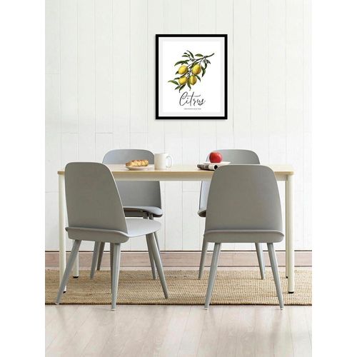 4067437333985 - Bild »Citrus« Obst-Obst Bilder-Essen-Lebensmittel-Kunst-Schriftzug-Italien-Spanien (1 St) gerahmt