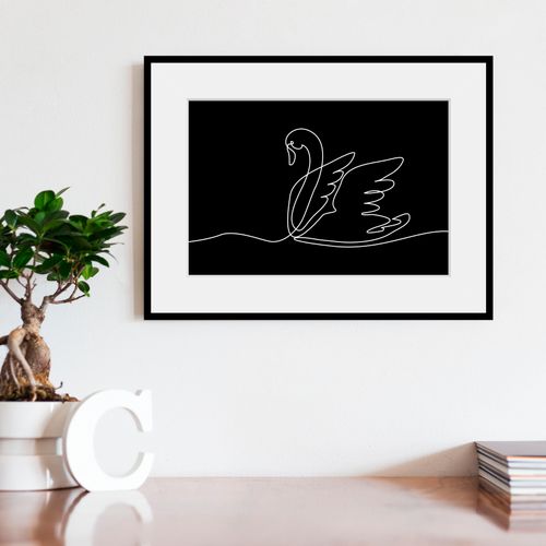 4049009841036 - Bild QUEENCE Alessa Bilder Gr B H 50 cm x 40 cm Wandbild Querformat 1 St schwarz Bild Kunstdruck Bilder mit Rahmen