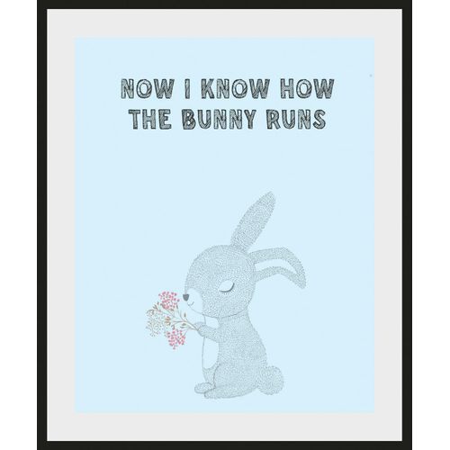 4049009933915 - Bild »NOW I KNOW HOW THE BUNNY RUNS« Schriftzug-Humor-Sprüche & Texte-Hase-Haustiere (1 St) HD Premium Poster-Druck inkl Holzrahmen 4049009933915 - Bild »NOW I KNOW HOW THE BUNNY RUNS« Schriftzug-Humor-Sprüche & Texte-Hase-Haustiere (1 St) HD Premium Poster-Druck inkl Holzrahmen