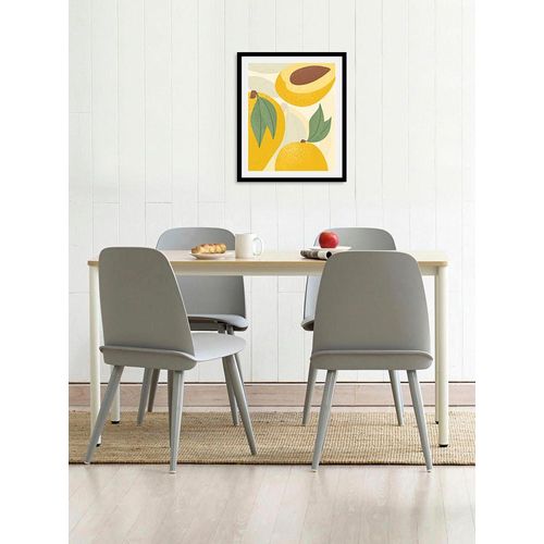 4067437334876 - Bild QUEENCE Floki Bilder Gr B H 40 cm x 50 cm Wandbild Hochformat 1 St gelb Kunstdrucke gerahmt