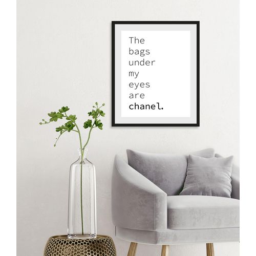 4067437336443 - Bild QUEENCE Bags Bilder Gr B H 50 cm x 70 cm Wandbild Schriftzüge Hochformat 1 St schwarz Kunstdrucke gerahmt