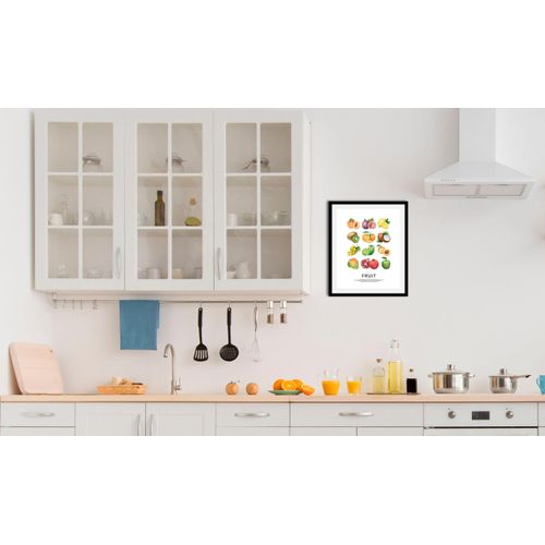 4067437336269 - Bild QUEENCE Fruit Bilder Gr B H 50 cm x 70 cm Wandbild Hochformat 1 St bunt (gelb rot lila grün) Kunstdrucke gerahmt