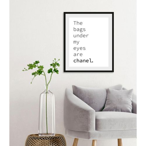4067437336436 - Bild QUEENCE Bags Bilder Gr B H 40 cm x 50 cm Wandbild Schriftzüge Hochformat 1 St schwarz Kunstdrucke gerahmt