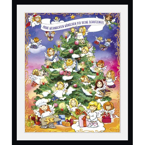 4049009929215 - Bild »Christmas Tree« Engel-Schriftzug-Schriftzüge-Weihnachten-Tannenbaum-Weihnachtsbaumkugeln (1 St) HD Premium Poster-Druck inkl Holzrahmen 4049009929215 - Bild »Christmas Tree« Engel-Schriftzug-Schriftzüge-Weihnachten-Tannenbaum-Weihnachtsbaumkugeln (1 St) HD Premium Poster-Druck inkl Holzrahmen