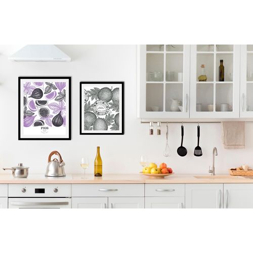 4067437337235 - Bild QUEENCE Set Grace Bilder Gr B H 30 cm x 40 cm Wandbild Hochformat 1 St schwarz (schwarz lila) Kunstdrucke gerahmt