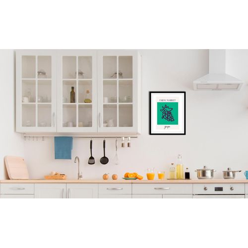 4067437335873 - Bild QUEENCE Grape Bilder Gr B H 50 cm x 70 cm Wandbild Hochformat 1 St grün Kunstdrucke gerahmt
