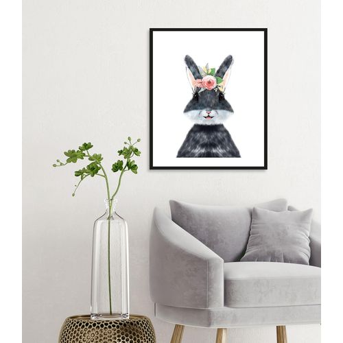 4049009865100 - Bild QUEENCE Albino Bilder Gr B H 40 cm x 50 cm Wandbild Hase Hochformat 1 St rosa (rosa schwarz) Kunstdrucke mit Rahmen schwarz 4049009865100 - Bild QUEENCE Albino Bilder Gr B H 40 cm x 50 cm Wandbild Hase Hochformat 1 St rosa (rosa schwarz) Kunstdrucke mit Rahmen schwarz