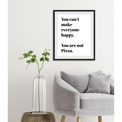 4067437336405 - Bild QUEENCE You are not Pizza Bilder Gr B H 40 cm x 50 cm Wandbild Schriftzüge Hochformat 1 St schwarz Kunstdrucke gerahmt