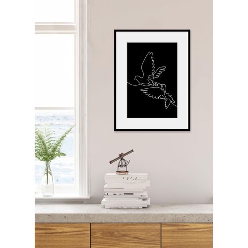 4049009841579 - Bild QUEENCE FREEDOM Bilder Gr B H 40 cm x 50 cm Wandbild Hochformat 1 St schwarz Bild Kunstdruck Bilder mit Rahmen