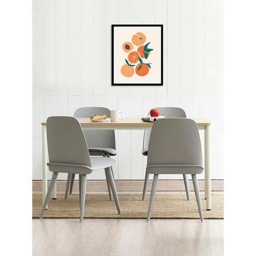4067437334241 - Bild QUEENCE Ely Bilder Gr B H 40 cm x 50 cm Wandbild Hochformat 1 St orange Kunstdrucke gerahmt