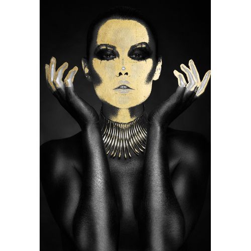 4049009932512 - Acrylglasbild »Chnum« Frau-Gemälde-Frau-Bilder von Frauen-Mode-Modern-Fashion-Magazincover (1 St) von Hand eingearbeitete Blattgold Applikationen
