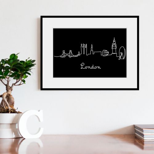 4049009841203 - Bild QUEENCE London Skyline Bilder Gr B H 40 cm x 30 cm Wandbild Städte Querformat 1 St schwarz Bild Kunstdruck Bilder mit Rahmen 4049009841203 - Bild QUEENCE London Skyline Bilder Gr B H 40 cm x 30 cm Wandbild Städte Querformat 1 St schwarz Bild Kunstdruck Bilder mit Rahmen