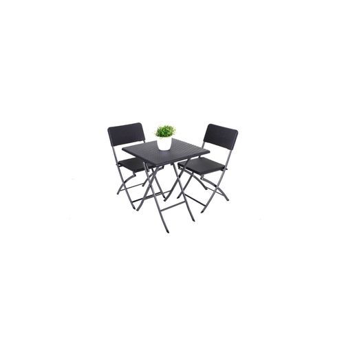 4041908096807 - 3tlg Balkon Set Garten Tisch Stuhl Klapptisch Klappstuhl Stühle Rattan Optik 4041908096807 - 3tlg Balkon Set Garten Tisch Stuhl Klapptisch Klappstuhl Stühle Rattan Optik
