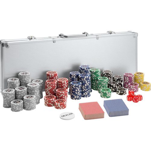 4260517461930 - tectake® Pokerset 500 farbige Chips 5 Würfel inklusive verschließbarer Aluminiumkoffer 4260517461930 - tectake® Pokerset 500 farbige Chips 5 Würfel inklusive verschließbarer Aluminiumkoffer