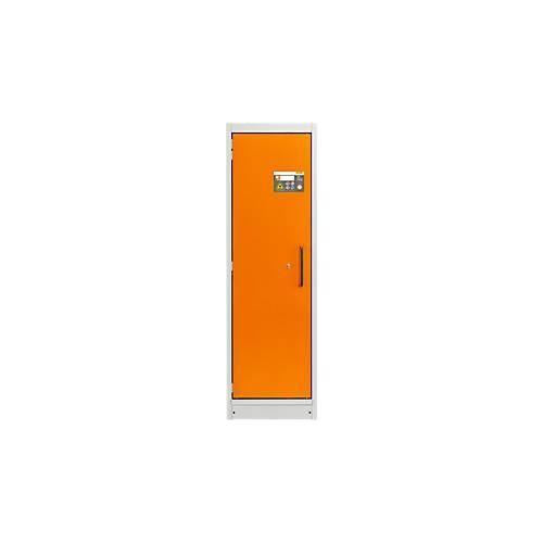 4052886466445 - Cemo Sicherheitsschrank Typ 90 PROline 6 20 selbstschließende Türen Anschlag links B 600 x T 600 x H 1950 mm 33 Liter grau orange