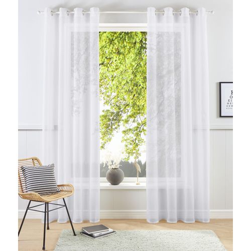 4067602829503 - my home Gardine »XANA mit Ösen Kräuselband oder Schlaufen« (2 St) Bestseller einfarbig 1 bzw 2 Schals pflegeleicht Schal