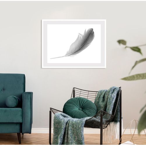 4049009915461 - Bild QUEENCE Madita Bilder Gr B H 40 cm x 30 cm Wandbild Federn Querformat grau (weiß) Kunstdrucke Federn gerahmt 4049009915461 - Bild QUEENCE Madita Bilder Gr B H 40 cm x 30 cm Wandbild Federn Querformat grau (weiß) Kunstdrucke Federn gerahmt