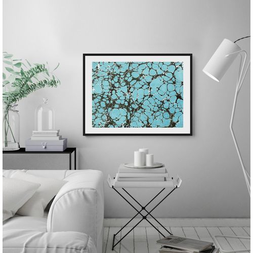 4049009916031 - Bild QUEENCE Flora Bilder Gr B H 40 cm x 30 cm Wandbild Abstrakt Querformat blau (türkis) Kunstdrucke Abstrakt Marmor gerahmt 4049009916031 - Bild QUEENCE Flora Bilder Gr B H 40 cm x 30 cm Wandbild Abstrakt Querformat blau (türkis) Kunstdrucke Abstrakt Marmor gerahmt