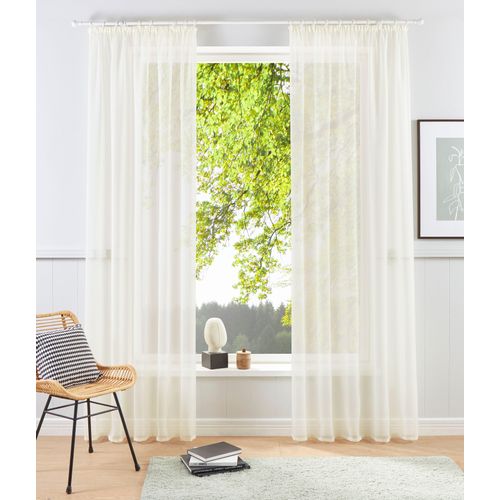 4067602829671 - my home Gardine »XANA mit Ösen Kräuselband oder Schlaufen« (2 St) Bestseller einfarbig 1 bzw 2 Schals pflegeleicht Schal
