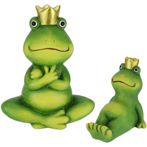 4019844821432 - Dekofigur IGEA Deko Garten Figur Froschkönig grün B7cm H9cm Terrakotta Dekofiguren 2er Set Frosch mit Krone Gartendeko Tierfigur Deko Statue Gartenfigur 4019844821432 - Dekofigur IGEA Deko Garten Figur Froschkönig grün B7cm H9cm Terrakotta Dekofiguren 2er Set Frosch mit Krone Gartendeko Tierfigur Deko Statue Gartenfigur