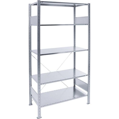 4061753012265 - eurokraft pro Steckregal einreihig Fachboden-BxT 1300 x 400 mm verzinkt Höhe 2000 mm Grundregal