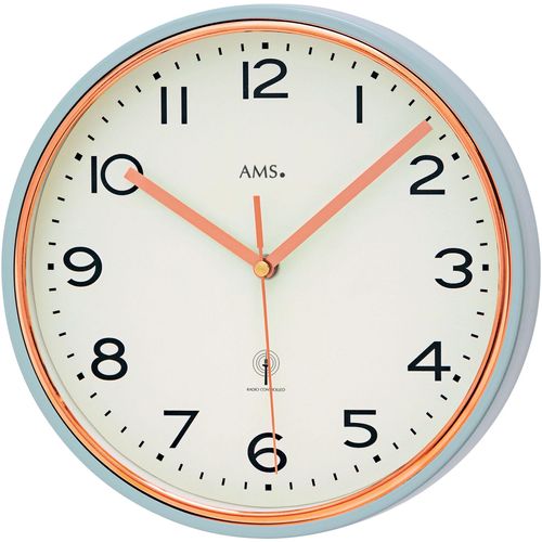 4037445156173 - Funkwanduhr AMS F5508 grau Wanduhren H 5cm QuarzuhrWohnzimmerEsszimmerKücheArbeitszimmerBüro 4037445156173 - Funkwanduhr AMS F5508 grau Wanduhren H 5cm QuarzuhrWohnzimmerEsszimmerKücheArbeitszimmerBüro