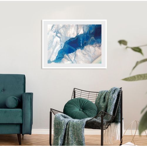 4049009916000 - Bild QUEENCE Martha Bilder Gr B H 40 cm x 30 cm Wandbild Abstrakt Querformat blau (weiß) Kunstdrucke gerahmt Marmor Abstrakt 4049009916000 - Bild QUEENCE Martha Bilder Gr B H 40 cm x 30 cm Wandbild Abstrakt Querformat blau (weiß) Kunstdrucke gerahmt Marmor Abstrakt