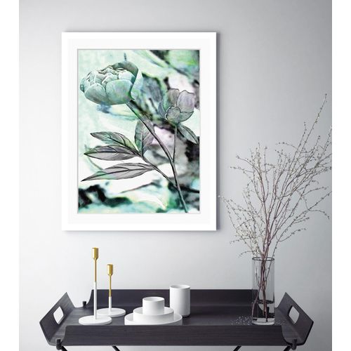 4049009900160 - Bild QUEENCE Elise Bilder Gr B H 30 cm x 40 cm Wandbild Blumen Hochformat blau (blau grau) Kunstdrucke gerahmt Rose 4049009900160 - Bild QUEENCE Elise Bilder Gr B H 30 cm x 40 cm Wandbild Blumen Hochformat blau (blau grau) Kunstdrucke gerahmt Rose