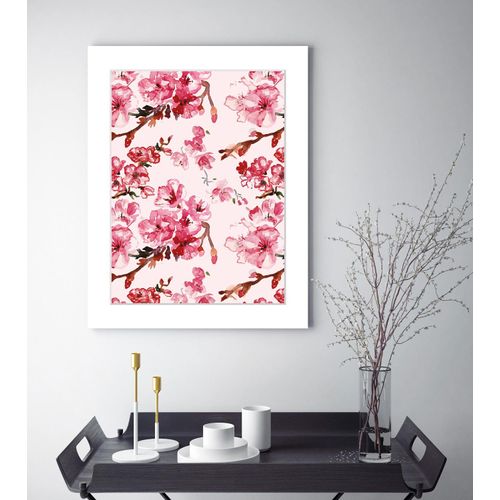 4049009897064 - Bild QUEENCE Ellie Bilder Gr B H 40 cm x 50 cm Wandbild Blumen Hochformat pink (weiß) Kunstdrucke gerahmt Blumen
