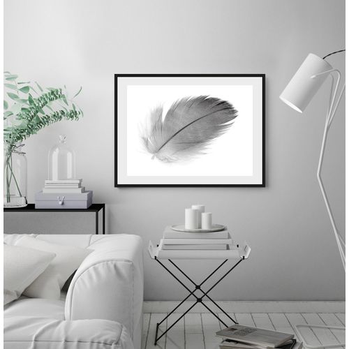 4049009915386 - Bild QUEENCE Janne Bilder Gr B H 50 cm x 40 cm Wandbild Federn Querformat grau (schwarz) Kunstdrucke Federn gerahmt 4049009915386 - Bild QUEENCE Janne Bilder Gr B H 50 cm x 40 cm Wandbild Federn Querformat grau (schwarz) Kunstdrucke Federn gerahmt