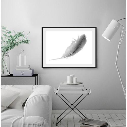 4049009915447 - Bild QUEENCE Madita Bilder Gr B H 50 cm x 40 cm Wandbild Federn Querformat grau (schwarz) Kunstdrucke Federn gerahmt 4049009915447 - Bild QUEENCE Madita Bilder Gr B H 50 cm x 40 cm Wandbild Federn Querformat grau (schwarz) Kunstdrucke Federn gerahmt