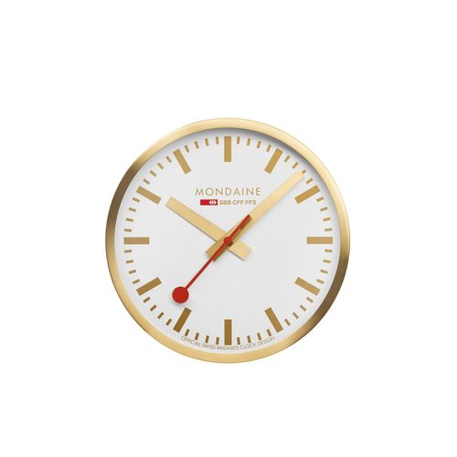 7611382602381 - MONDAINE Wanduhr »Wanduhr Goldfarben 25cm«