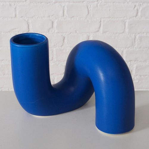 4066076385195 - Boltze Home Vase Blau Keramik organisch 16x135x17 cm zum Stellen Dekoration Vasen Keramikvasen 4066076385195 - Boltze Home Vase Blau Keramik organisch 16x135x17 cm zum Stellen Dekoration Vasen Keramikvasen
