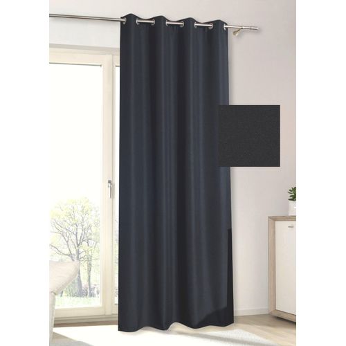 4025358020537 - Vorhang MY HOME MAILAND schwarz B140cm H235cm Polyester Gardinen blickdicht verschiedene Farben 140 x 235 Sicht- und Lichtschutz 4025358020537 - Vorhang MY HOME MAILAND schwarz B140cm H235cm Polyester Gardinen blickdicht verschiedene Farben 140 x 235 Sicht- und Lichtschutz