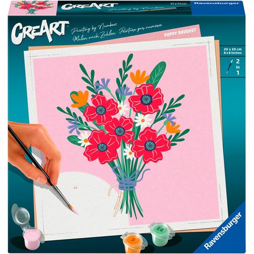 4005556255191 - Malen nach Zahlen RAVENSBURGER CreArt Mohnblumenstrauß bunt Malvorlagen KinderB20cm H20cm für Erwachsene Made in Europe B20cm H20cm 4005556255191 - Malen nach Zahlen RAVENSBURGER CreArt Mohnblumenstrauß bunt Malvorlagen KinderB20cm H20cm für Erwachsene Made in Europe B20cm H20cm