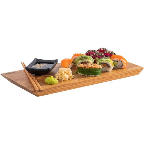 4004133007536 - Tablett Simply Wood braun B17cm H2cm L35cm Eichenholz Tabletts vielseitige Nutzung zB für Sushi 4004133007536 - Tablett Simply Wood braun B17cm H2cm L35cm Eichenholz Tabletts vielseitige Nutzung zB für Sushi