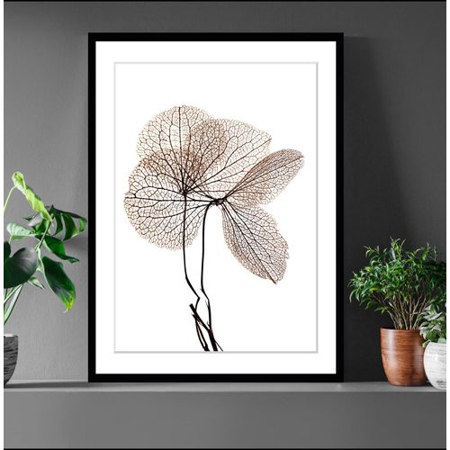 4049009897361 - Bild QUEENCE Annabell Bilder Gr B H 40 cm x 50 cm Wandbild Blumen Hochformat beige (schwarz) Kunstdrucke Blumen gerahmt
