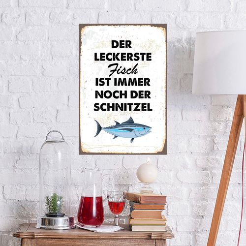 4067437341652 - Metallbild QUEENCE Schnitzelfisch Bilder Gr B H 30 cm x 45 cm Metallbild Schriftzüge Hochformat 1 St schwarz Metallbilder Stahlschilder 4067437341652 - Metallbild QUEENCE Schnitzelfisch Bilder Gr B H 30 cm x 45 cm Metallbild Schriftzüge Hochformat 1 St schwarz Metallbilder Stahlschilder