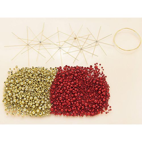 4058896085027 - Drahtsterne-Set rot-gold 5 Stück 4058896085027 - Drahtsterne-Set rot-gold 5 Stück