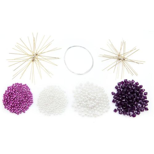 4058896103196 - Drahtsterne-Set lila-weiß 10 Stück