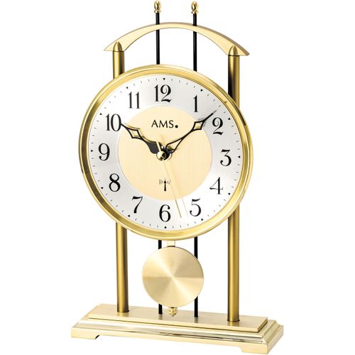 4037445158399 - Pendeltischuhr AMS gold (goldfarben silberfarben) Tischuhren Quarzuhr Funkuhr Wohnzimmer Schlafzimmer Arbeitszimmer Büro 4037445158399 - Pendeltischuhr AMS gold (goldfarben silberfarben) Tischuhren Quarzuhr Funkuhr Wohnzimmer Schlafzimmer Arbeitszimmer Büro