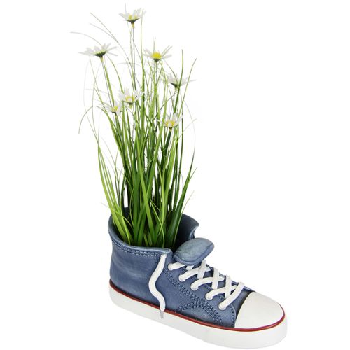 4019844801113 - Kunstpflanze IGEA Grasbusch mit Margeriten im Turnschuh blau B27cm H43cm L14cm Kunststoff Kunstpflanzen 4019844801113 - Kunstpflanze IGEA Grasbusch mit Margeriten im Turnschuh blau B27cm H43cm L14cm Kunststoff Kunstpflanzen