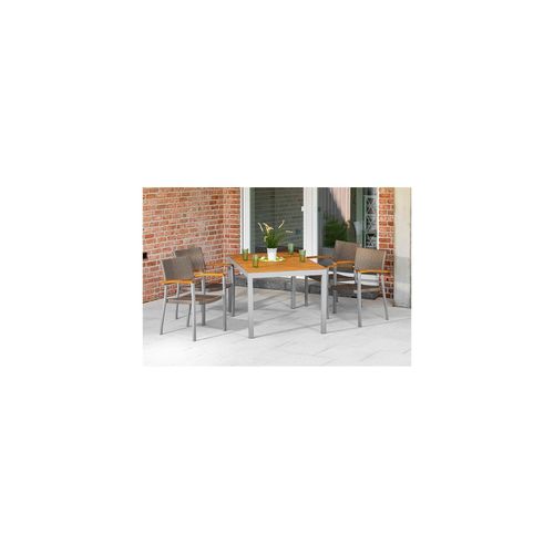 4033662988009 - Gartengarnitur 5-tlg Silano Alu Holz Kunststoff 4033662988009 - Gartengarnitur 5-tlg Silano Alu Holz Kunststoff