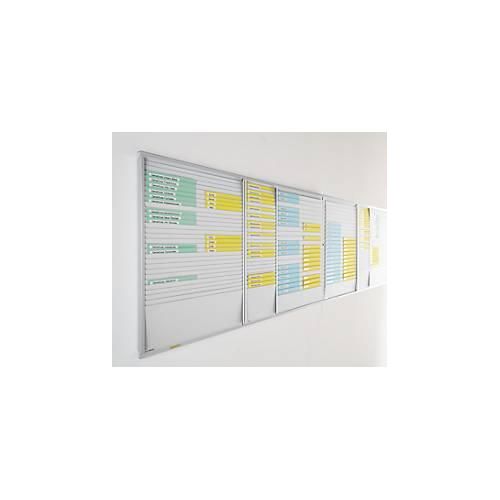 4050827018487 - ORGATEX cardplan-Tafel Metall mit Kunststoff-Einsteckschuppen DIN A4 hoch DIN A3 quer erweiterbar Alurahmen 2 Fächer B 500 x H 440 mm